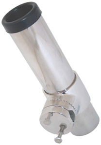 Rod / Pole Holder - Stainless Steel Heavy Duty Rail Mount