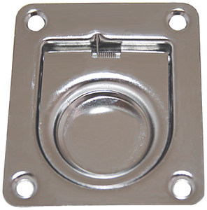 Flush Pull with Spring 55x65 Stainless Steel
