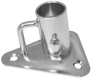 Stanchion Base 6 Degree Stainless Steel