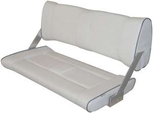 Axis Double Seat, Flip Back Light Grey / Blue Piping