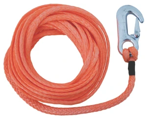 Winch Rope 7mm x 8M, Snap Hook
