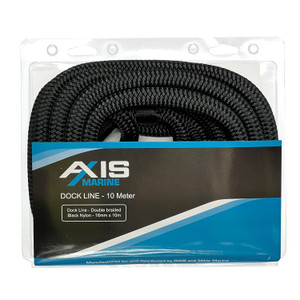 Dock Line, Black, 16mm x 10m, Braided Nylon
