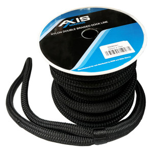 Dock Line, Black, 16mm x 15m, Braided Nylon