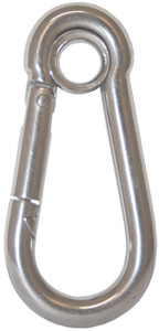 Snap Hook with Eye Stainless Steel 60mm
