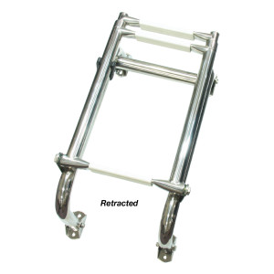 Marine Town Folding Telescopic Ladder - Stainless Steel