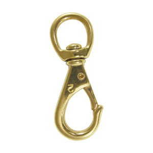 Swivel & Fixed Eye Snap Hooks - Brass - 164204
