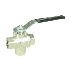Three Way Ball Valves - Chrome Plated Brass - 137074