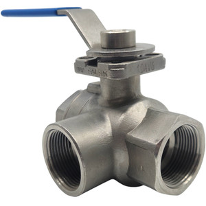 Stainless Steel L-Port Ball Valve - 1/2"