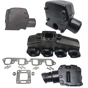 MerCruiser V8 Big Block Wet Joint Exhaust Manifold and Riser Kits - 3" Outlet, 0 Degree Angle - 20-98502