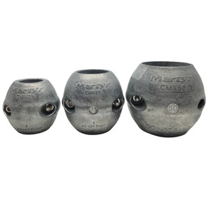 Streamlined 2 Bolt Aluminium Marine Propeller Shaft Anode - 1-3/4"