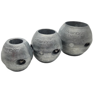 Streamlined 2 Bolt Zinc Marine Propeller Shaft Anode - 25mm