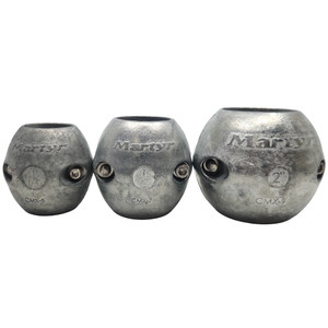 Streamlined 2 Bolt Zinc Marine Propeller Shaft Anode - 3/4"