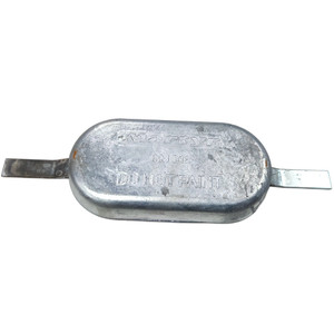 Block Marine Anode with Strap Zinc