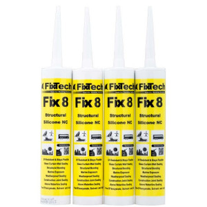 Fix8 Structural Grade Silicones - 290ml - Translucent anti mould -FT-FIX8TPL03