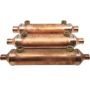 12" Marine Engine Oil Cooler - 1-1/4" Water Connection x 3/8" Oil Connection