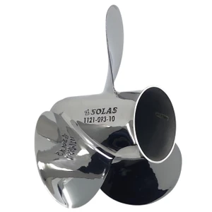 Johnson 8-15HP Solas Saturn 3 Blade Stainless Steel Replacement Propeller - 9.25" Diameter 11" Pitch