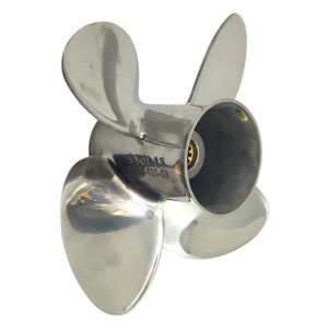 Suzuki 20-30HP Stainless Steel 4 Blade Propeller Replacement Solas HR Titan 4 - 10" Diameter 11" Pitch