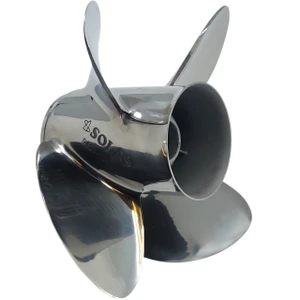 Force 75-140HP Solas Rubex HR4 Stainless Steel 4 Blade Propeller - 13" Diameter 17" Pitch