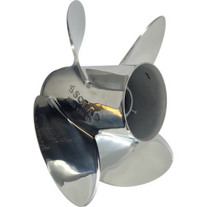 Suzuki 60-140HP Solas Rubex HR4 Stainless Steel 4 Blade Propeller Left Hand Rotation - 13.50" Diameter 13" Pitch