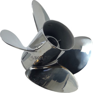 Yamaha 50-130HP Solas Rubex HR4 Stainless Steel 4 Blade Left Hand Propeller - 13.5" Diameter 13" Pitch