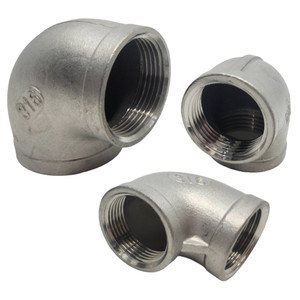 Stainless Steel Female/Female 90 Degree Threaded Elbow - 1/4"