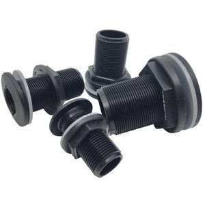 Black Domed Marine Through-Hull Skin Fitting - 1/2"