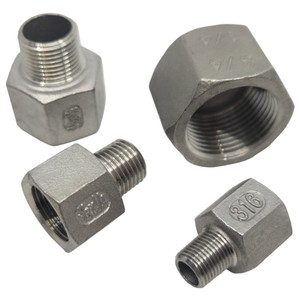 1-1/2" Female x 1" Male Stainless Steel Adapter