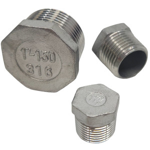 3/4" Stainless Steel Hex Plug