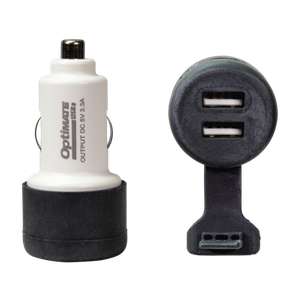 Optimate Auto Plug with 2 USB ports