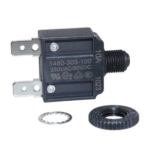 Circuit Breaker - Push to Reset - 10amp Spade Terminal