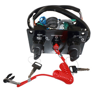 Twin Engine Switch Panel for Suzuki with Emergency Cut Off Includes Wires, hrdwr, & Lnyrd