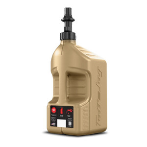 Tuff Jug Fuel Can with Black Ripper Cap with View Strip - Desert Tan 20L