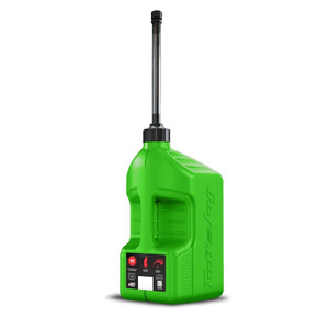 Tuff Jug Fuel Can With Black Standard Cap Auto Stop Spout & View Strip - Green 20L