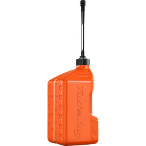 Tuff Jug Fuel Can With Black Standard Cap Auto Stop Spout & View Strip - Orange 20L