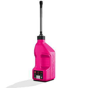Tuff Jug Fuel Can With Black Standard Cap Auto Shut Of Spout & View Strip - Pink 10L