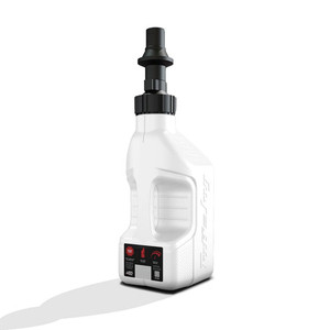 Tuff Jug Fuel Can with Black Ripper Cap with View Strip - White 5L