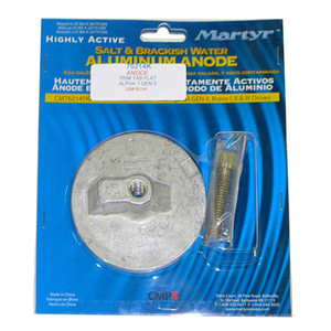 Flat Plate with Bolt Alum Anode for Mercury 40-200HP R, MR & Alpha One 19831990