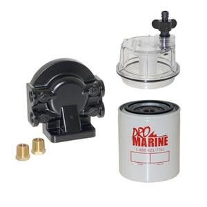 Fuel Filter with Bowl - Bracket 3/8" Aluminum 10 Micron