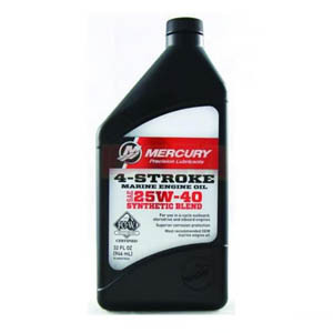Synthetic Blend SAE 25W40 Qt for Mercury 4-Stroke Mercruiser