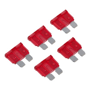 Pack of 5 Fuses - 10a Blade - Red
