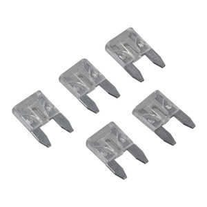 Pack of 5 Fuses - 25a Mini Blade - Clear