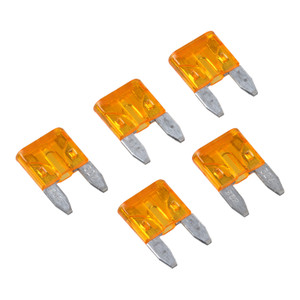 Pack of 5 Fuses - 5a Mini Blade - Orange