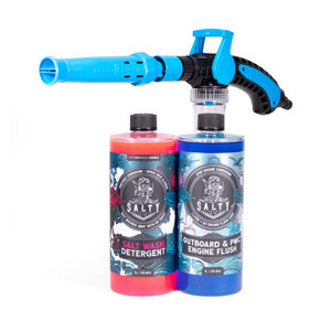 Salty Captain's Rescue Kit - 2-in-1 Wash & Flush Gun, Salt Wash Detergent & PWC Engine Flush