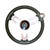 Steering Wheel Stainless Steel 13.5 3 Spoke & Knob Deluxe PU