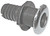 Skin Fitting, Plastic with Stainless Steel Cap, 28mm