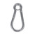 316 Stainless Steel Snap Hook with Ferrule Eye - 80mm