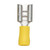 Yellow Pre-Insulated External Spade Terminals - 2.5x6mm - 6.3mm Tab - Pack of 100 - 115455