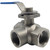 Stainless Steel L-Port Ball Valve - 3/8"