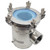 BISO Strainer with Clear Lid - 2" Male in - Female out - WS-BISO-200-C-A