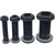 Long Domed Black Marine Thru Hull Skin Fitting - 1"